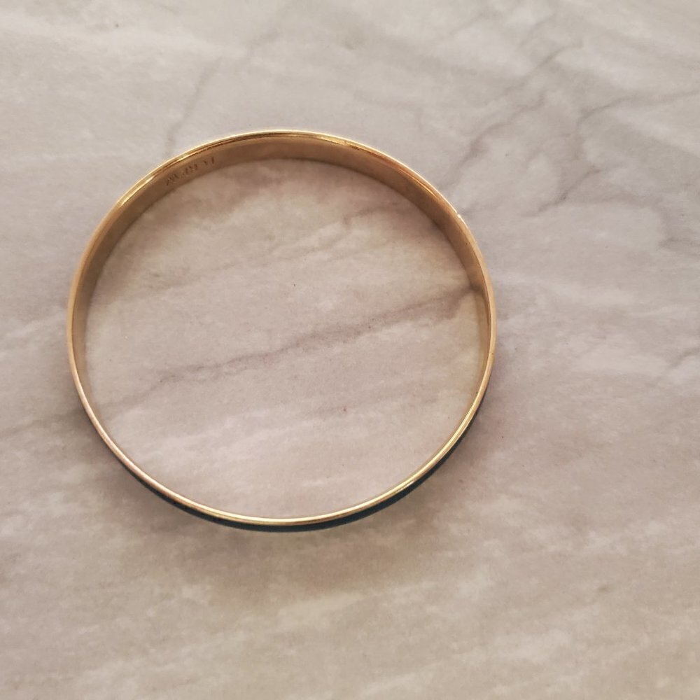 💙 Vintage 2000's 00's Y2K J.Crew Blue Enamal Skinny Bangle Bracelet 💙 - Picture 8 of 9